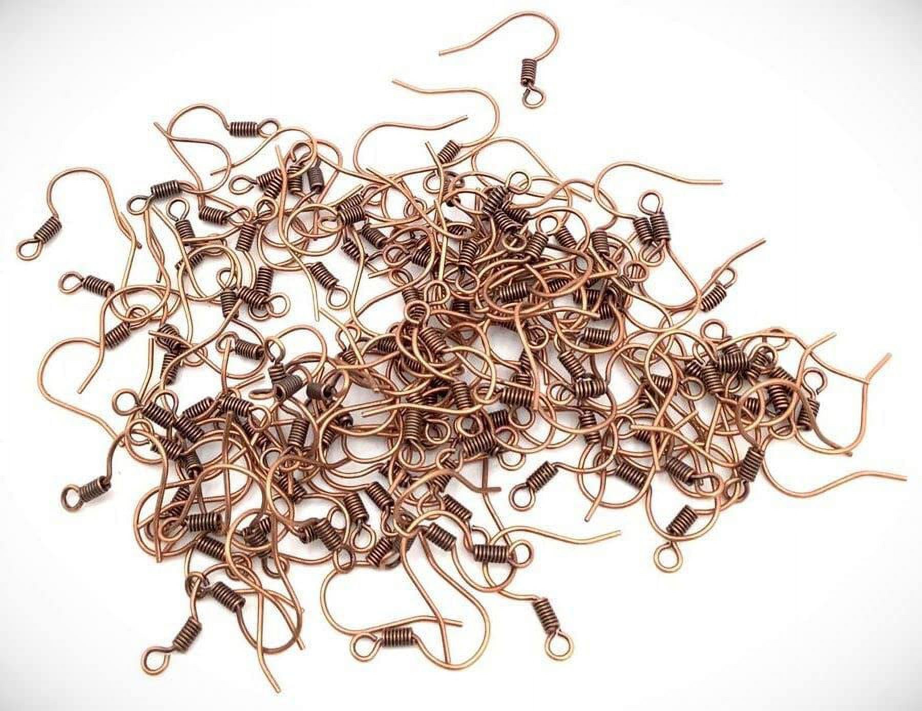 100 Earrings Earwire Fish Hooks Earrings Findings Supplies Antique Copper  Beads for Jewelry Making Bracelets, Necklaces Supplies for DIY Crafts  Beadwork 